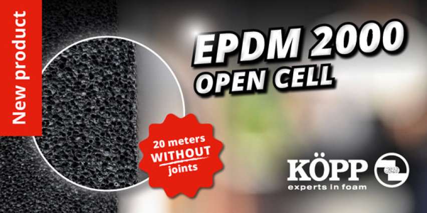 EPDM 2000 open-cell without joints